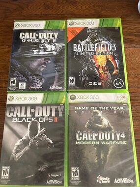 Xbox 360 Shooter Game Collection - Green Cases (Call of Duty, Battlefield)